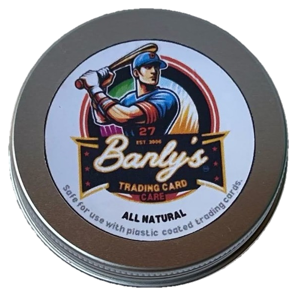 Banly's Trading Card Care tin lid